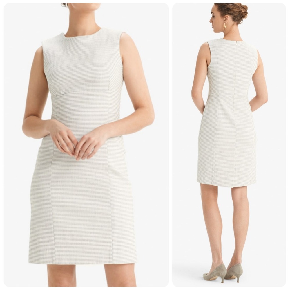 MM. LaFleur Shirley Sheath Micro Jacquard Sleeveless Dress Women's Size 4